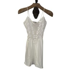 Flora Nikrooz White Chemise with Delicate Lace wedding lingerie